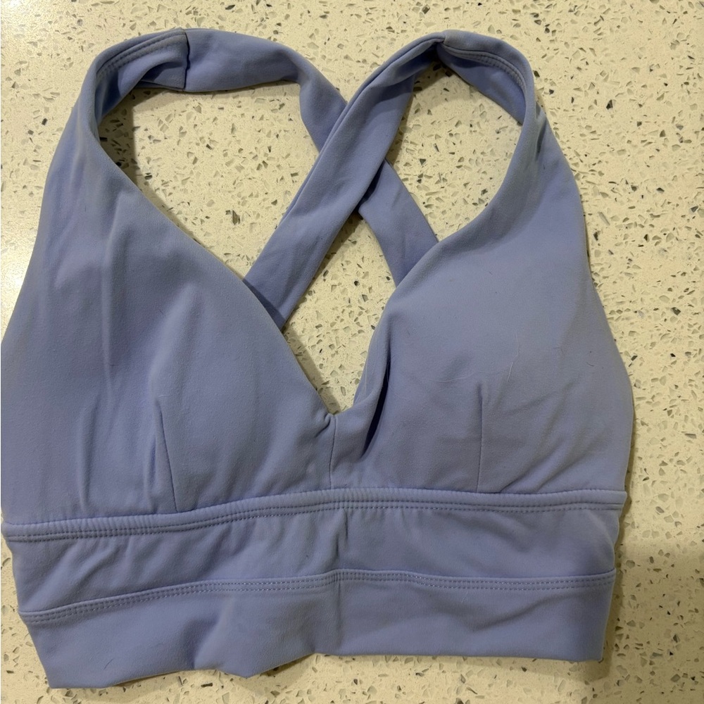 BuffBunny Light Purple Cross-Back Sports Bra